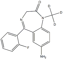 7-amino-5-(2-fluorophenyl)-1-(trideuteriomethyl)-3H-1,4-benzodiazepin-2-one Structure