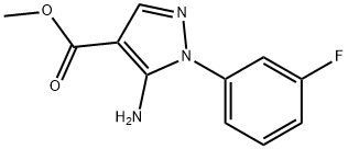 methyl 5-amino-1-(3-fluorophenyl)-1H-pyrazole-4-carboxylate 구조식 이미지