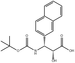 N-(Tert-Butoxy)Carbonyl (2R,3R)-3-Amino-2-hydroxy-3-naphthalen-2-ylpropionic acid Structure