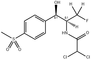 2,2-dichloro-N-[(2R,3S)-1,1,2-trideuterio-1-fluoro-3-hydroxy-3-(4-methylsulfonylphenyl)propan-2-yl]acetamide 구조식 이미지