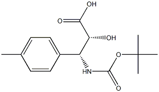 N-(Tert-Butoxy)Carbonyl (2R,3R)-3-Amino-2-hydroxy-3-(4-methyl-phenyl)propionic acid 구조식 이미지