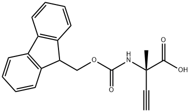 (2S)-2-[[(9H-fluoren-9-ylmethoxy)carbonyl]amino]-2-methyl-3-Butynoic acid 구조식 이미지