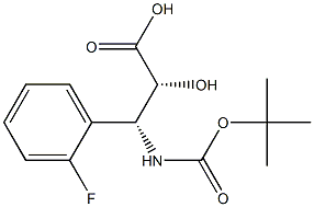 N-(Tert-Butoxy)Carbonyl (2R,3R)-3-Amino-3-(2-fluoro-phenyl)-2-hydroxypropionic acid Structure