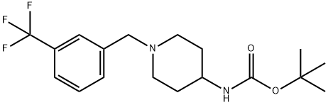 1-(3-(TRIFLUOROMETHYL)BENZYL)PIPERIDIN-4-YL TERT-BUTYLCARBAMATE 구조식 이미지