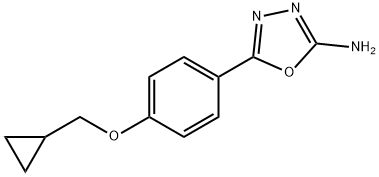 5-[4-(cyclopropylmethoxy)phenyl]-1,3,4-oxadiazol-2-amine 구조식 이미지