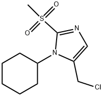 5-(chloromethyl)-1-cyclohexyl-2-methanesulfonyl-1H-imidazole 구조식 이미지