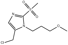 5-(chloromethyl)-2-methanesulfonyl-1-(3-methoxypropyl)-1H-imidazole 구조식 이미지