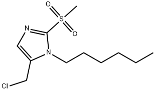 5-(chloromethyl)-1-hexyl-2-methanesulfonyl-1H-imidazole 구조식 이미지