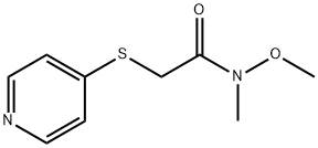 N-methoxy-N-methyl-2-(pyridin-4-ylsulfanyl)acetamide Structure