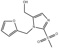 {1-[(furan-2-yl)methyl]-2-methanesulfonyl-1H-imidazol-5-yl}methanol 구조식 이미지