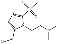 {2-[5-(chloromethyl)-2-methanesulfonyl-1H-imidazol-1-yl]ethyl}dimethylamine Structure