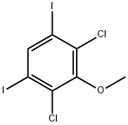 2,4-dichloro-1,5-diiodo-3-methoxybenzene 구조식 이미지