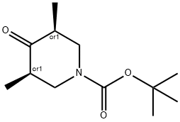 cis-Tert-butyl 3,5-dimethyl-4-oxopiperidine-1-carboxylate Structure
