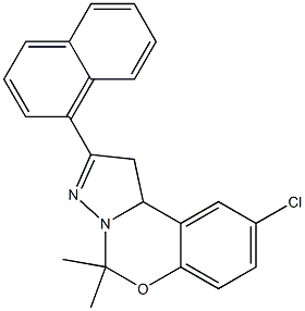 9-chloro-5,5-dimethyl-2-naphthalen-1-yl-1,10b-dihydropyrazolo[1,5-c][1,3]benzoxazine Structure