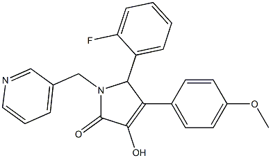 2-(2-fluorophenyl)-4-hydroxy-3-(4-methoxyphenyl)-1-(pyridin-3-ylmethyl)-2H-pyrrol-5-one Structure