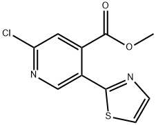methyl 2-chloro-5-(thiazol-2-yl)isonicotinate 구조식 이미지