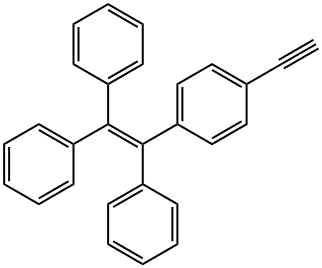 (2-(4-ethynylphenyl)ethene-1,1,2-triyl)tribenzene 구조식 이미지