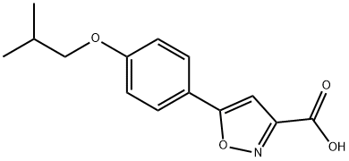 5-(4-Isobutoxy-phenyl)-isoxazole-3-carboxylic acid 구조식 이미지