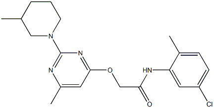 N-(5-chloro-2-methylphenyl)-2-[6-methyl-2-(3-methylpiperidin-1-yl)pyrimidin-4-yl]oxyacetamide Structure