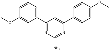 4-(3-methoxyphenyl)-6-(4-methoxyphenyl)pyrimidin-2-amine 구조식 이미지