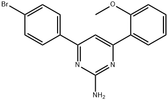 4-(4-bromophenyl)-6-(2-methoxyphenyl)pyrimidin-2-amine 구조식 이미지