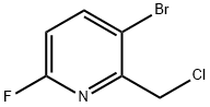 3-bromo-2-(chloromethyl)-6-fluoropyridine Structure