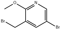 5-bromo-3-(bromomethyl)-2-methoxypyridine 구조식 이미지