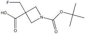 1-[(TERT-BUTOXY)CARBONYL]-3-(FLUOROMETHYL)AZETIDINE-3-CARBOXYLIC ACID 구조식 이미지