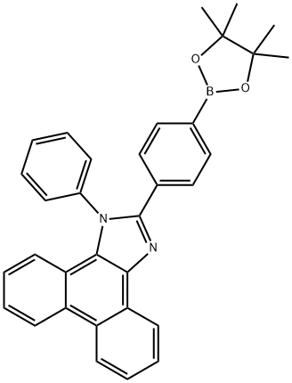 1-phenyl-2-(4-(4,4,5,5-tetramethyl-1,3,2-dioxaborolan-2-yl)phenyl)-1H-phenanthro[9,10-d]imidazole Structure