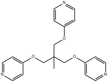 4,4-((2-Methyl-2-((pyridin-4-yloxy)methyl)propane-1,3-diyl)bis(oxy))dipyridine 구조식 이미지