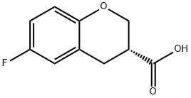 (R)-6-FLUOROCHROMAN-3-CARBOXYLIC ACID 구조식 이미지