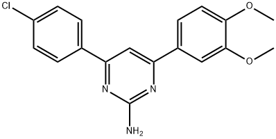 4-(4-chlorophenyl)-6-(3,4-dimethoxyphenyl)pyrimidin-2-amine Structure