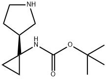 (S)-TERT-BUTYL (1-(PYRROLIDIN-3-YL)CYCLOPROPYL)CARBAMATE Structure