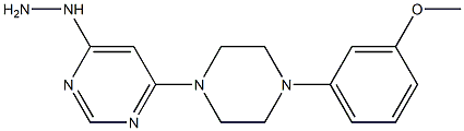 [6-[4-(3-methoxyphenyl)piperazin-1-yl]pyrimidin-4-yl]hydrazine 구조식 이미지