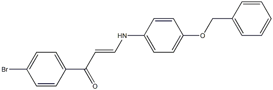 (E)-1-(4-bromophenyl)-3-(4-phenylmethoxyanilino)prop-2-en-1-one Structure