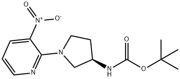 (R)-tert-Butyl 1-(3-nitropyridine-2-yl)pyrrolidine-3-ylcarbamate Structure