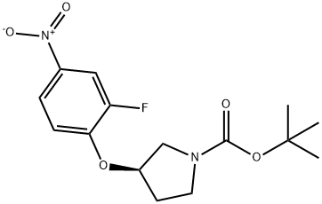 (R)-tert-Butyl 3-(2-fluoro-4-nitrophenoxy)pyrrolidine-1-carboxylate Structure