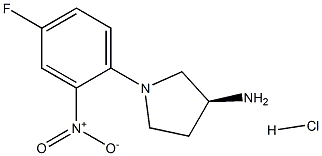 (S)-1-(4-Fluoro-2-nitrophenyl)pyrrolidin-3-amine hydrochloride Structure