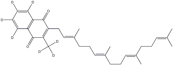 5,6,7,8-tetradeuterio-2-[(2E,6E,10E)-3,7,11,15-tetramethylhexadeca-2,6,10,14-tetraenyl]-3-(trideuteriomethyl)naphthalene-1,4-dione 구조식 이미지