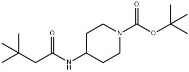 tert-Butyl 4-(3,3-dimethylbutanamido)piperidine-1-carboxylate Structure