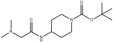 tert-Butyl 4-[2-(dimethylamino)acetamido]piperidine-1-carboxylate 구조식 이미지