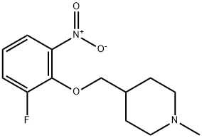 4-[(2-Fluoro-6-nitrophenoxy)methyl]-1-methylpiperidine Structure