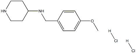 N-(4-Methoxybenzyl)piperidine-4-amine dihydrochloride 구조식 이미지