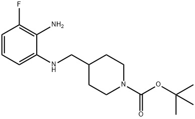 tert-Butyl 4-[(2-amino-3-fluorophenylamino)methyl]piperidine-1-carboxylate Structure