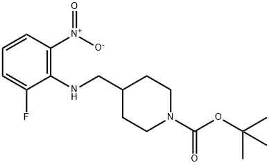 tert-Butyl 4-[(2-fluoro-6-nitrophenylamino)methyl]piperidine-1-carboxylate Structure