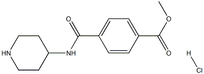 Methyl 4-(piperidin-4-ylcarbamoyl)benzoate hydrochloride Structure