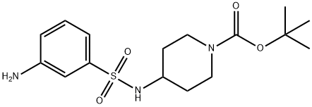 tert-Butyl 4-(3-aminophenylsulfonamido)piperidine-1-carboxylate Structure