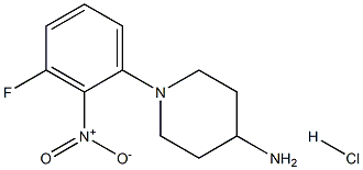 1-(3-Fluoro-2-nitrophenyl)piperidin-4-amine hydrochloride Structure