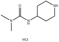 1,1-Dimethyl-3-(piperidin-4-yl)urea hydrochloride Structure
