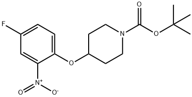 tert-Butyl 4-(4-fluoro-2-nitrophenoxy)piperidine-1-carboxylate Structure